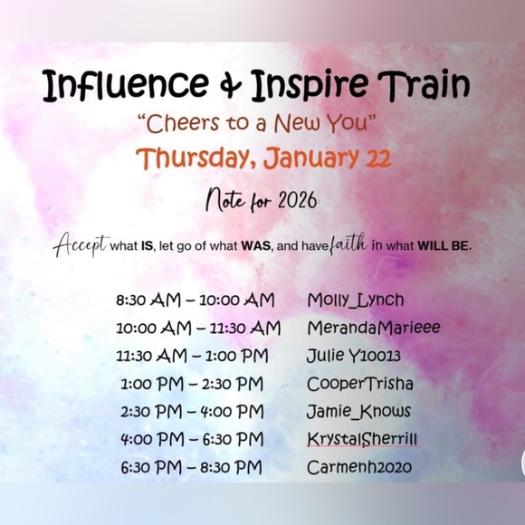 January 22‎ 2026 Raid Train Influence & Inspire 830am Eastern